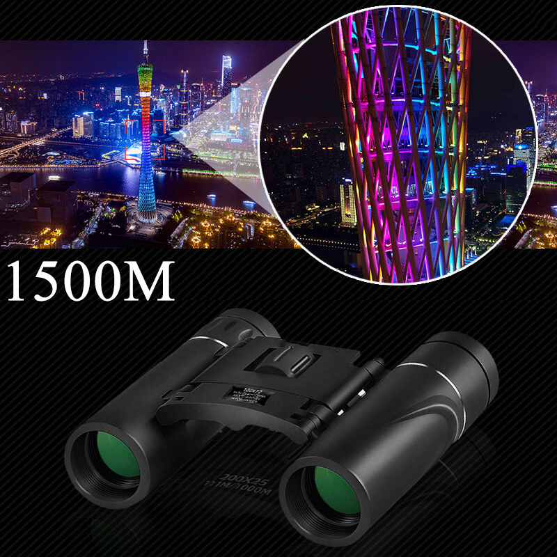 Telescope Binoculars Mini Portable Zoom HD 5000M Telescope Binoculars Powerful 300x25 Folding Long-distance Low Light Night Vision Professional 230317