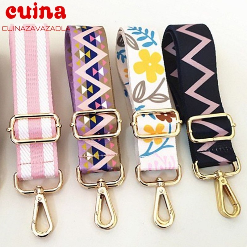 Bag Parts Accessories Obag Diy Strap For Women Shoulder Hanger Colored Belt Adjustable Rainbow Handbag s Decorative 230320