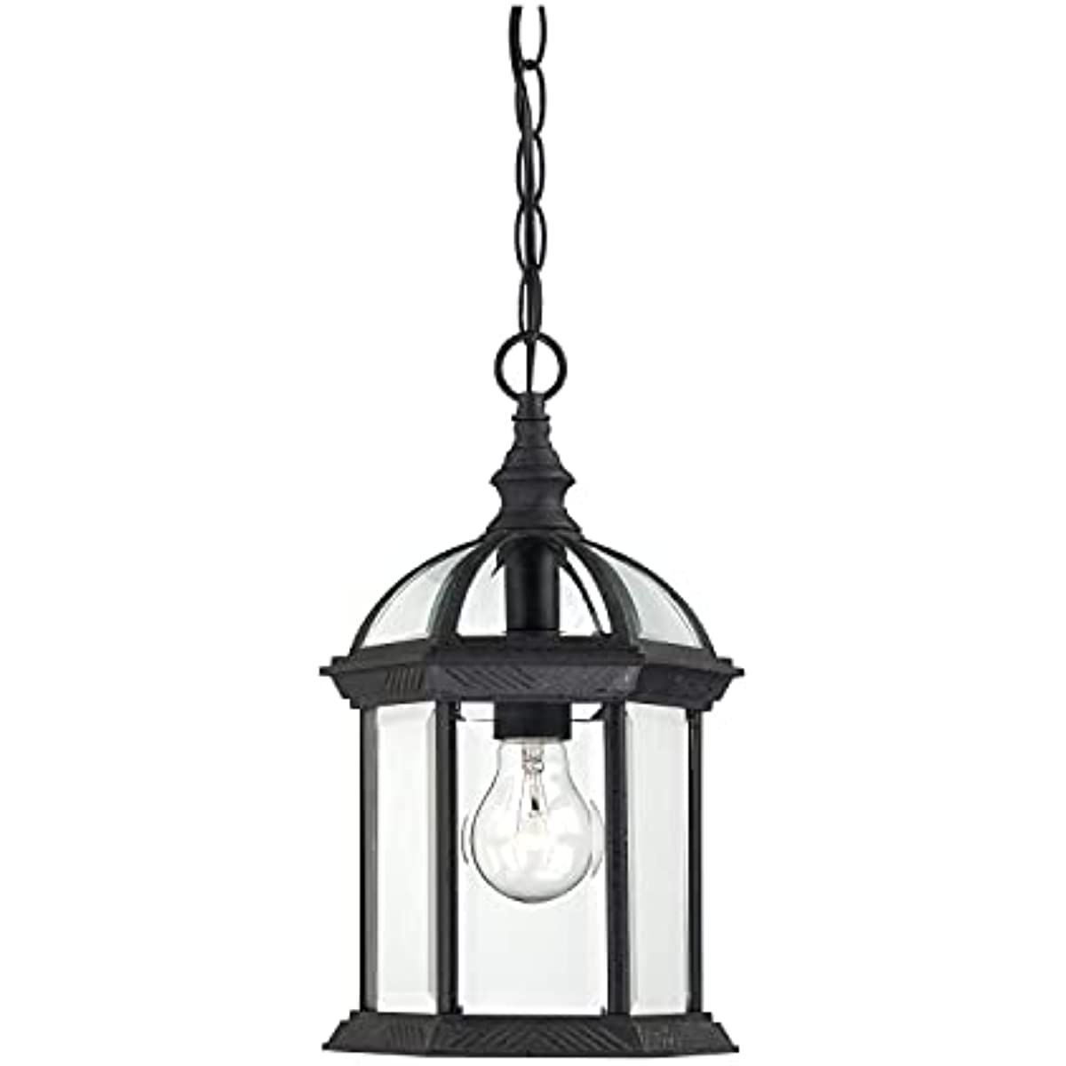 Nuvo Lighting Boxwood Outdoor Hanging Lantern Light Fixture with Clear Beveled Glass, 13.75 x 8-Inches, 100 Watts 120 Volts, Black
Nuvo Lighting Boxwood Outdoor Hanging Lantern Light Fixture with Clear Beveled Glass, 13.75 x 8-Inches, 100 Watts 120 Volts, Black