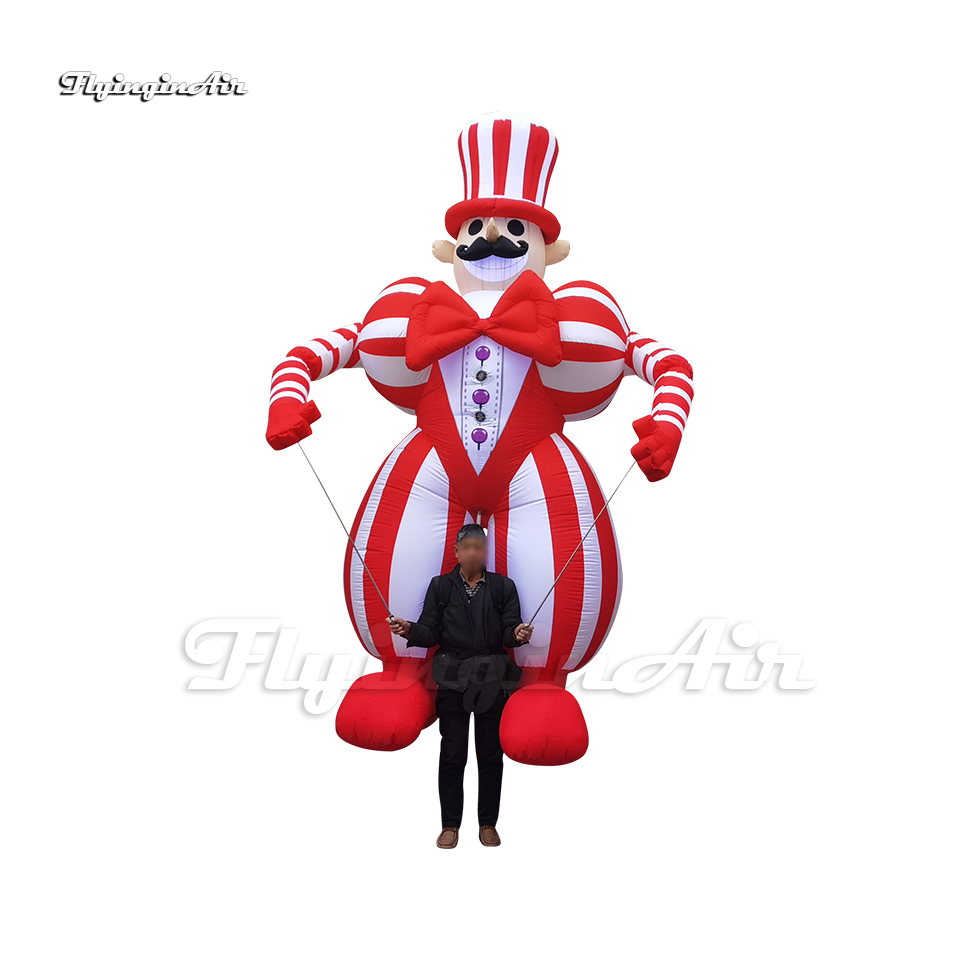 Walking Inflatable Clown Puppet Parade Performance Wearable Blow Up Cartoon Figure Doll For Carnival Event Show
