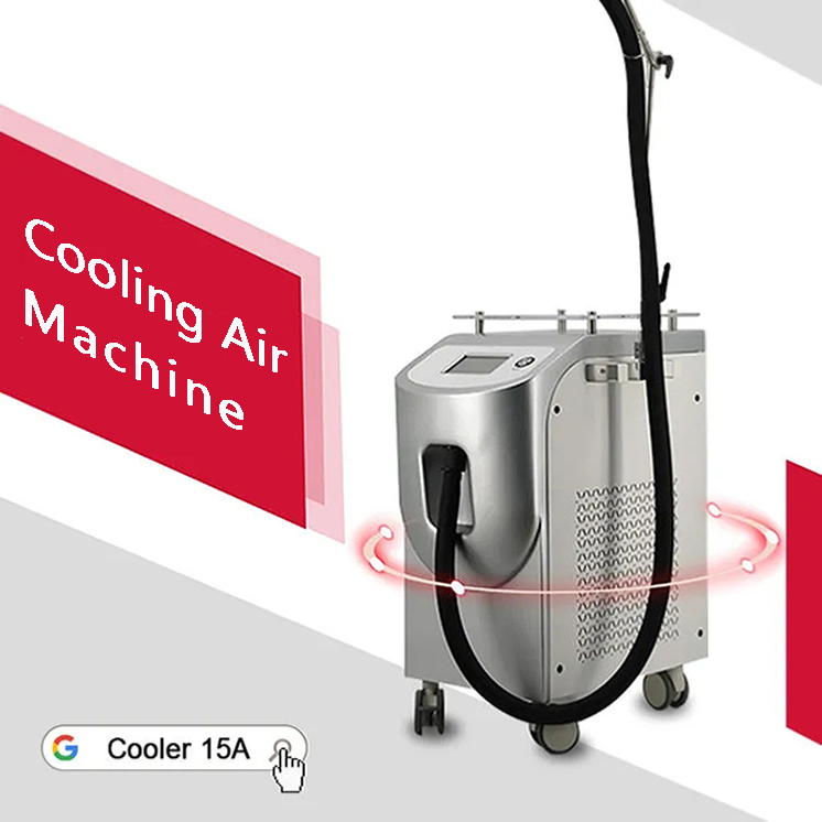 For laser treatment cooling skin machine cryo air cool system reduce pain treatment low temperature degree cooling device