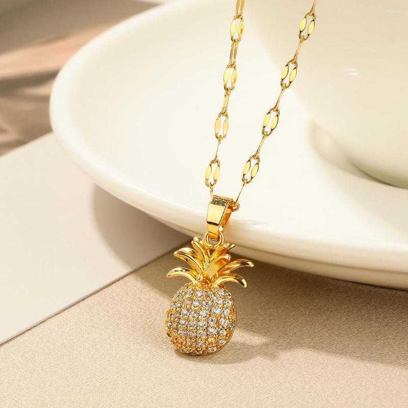 Pendant Necklaces QIAMNI Cute Crystal Rhinestone Fruit Pineapple Chain Necklace For Women Charm Birthday Wedding Choker Jewelry
Pendant Necklaces QIAMNI Cute Crystal Rhinestone Fruit Pineapple Chain Necklace For Women Charm Birthday Wedding Choker Jewelry