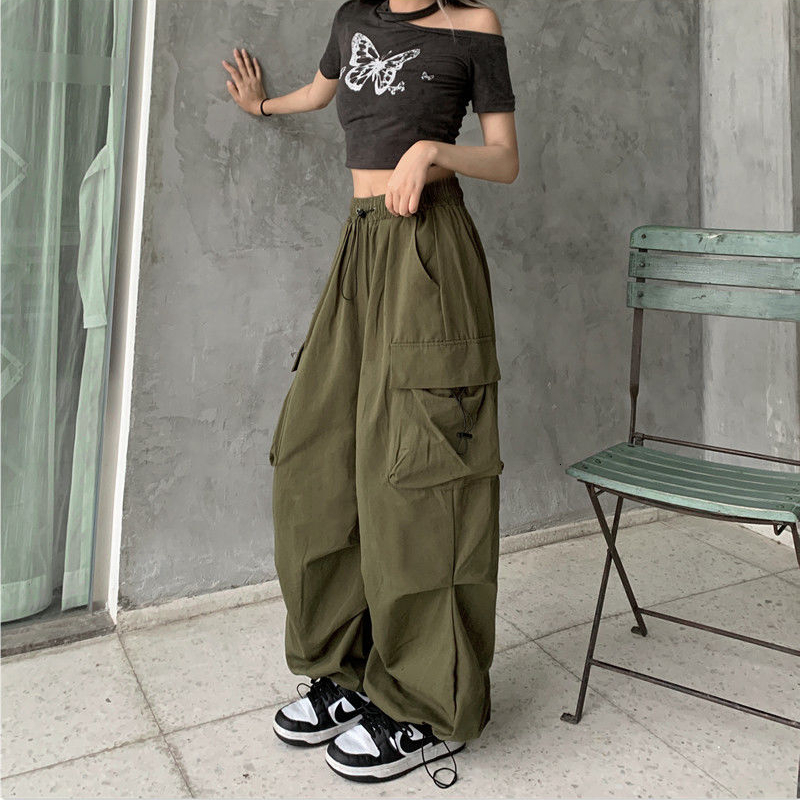 Women's Pants Capris Cargo Pants for Women Baggy Streetwear Y2k Clothes Autumn High Waist S-3XL Vintage American Retro Style Pantalones Mopping S