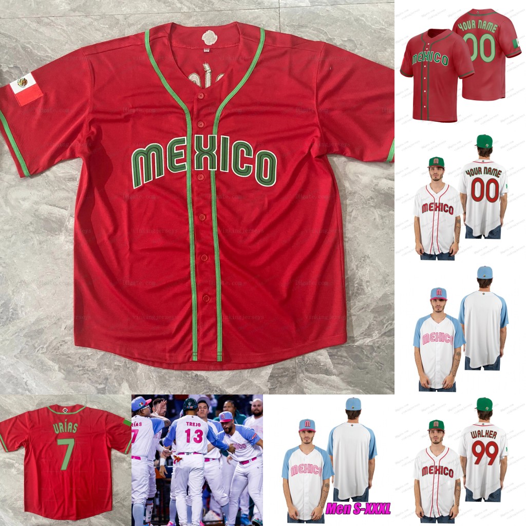 Team Mexico Baseball Jersey 2023 World Baseball Classic Adrian Martinez Alek Thomas Luis Urias Rowdy Tellez Alan Trejo Jarren Duran Randy Arozarena Alex Verdugo, White
Team Mexico Baseball Jersey 2023 World Baseball Classic Adrian Martinez Alek Thomas Luis Urias Rowdy Tellez Alan Trejo Jarren Duran Randy Arozarena Alex Verdugo, White