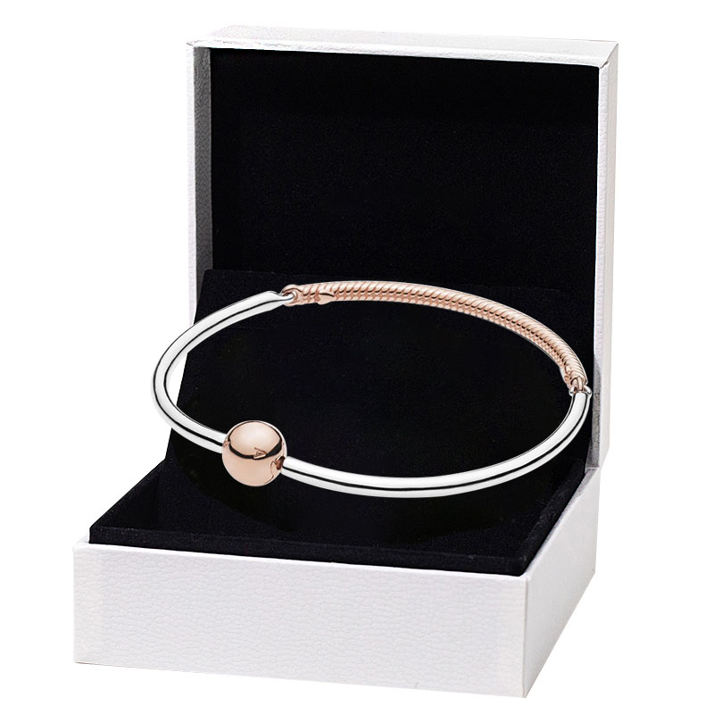 Rose Gold Snake Chain Link Bangle Bracelet for Pandora Real Sterling Silver Wedding Party Jewelry For Women Girlfriend Gift designer Bracelets with Original Box
Rose Gold Snake Chain Link Bangle Bracelet for Pandora Real Sterling Silver Wedding Party Jewelry For Women Girlfriend Gift designer Bracelets with Original Box