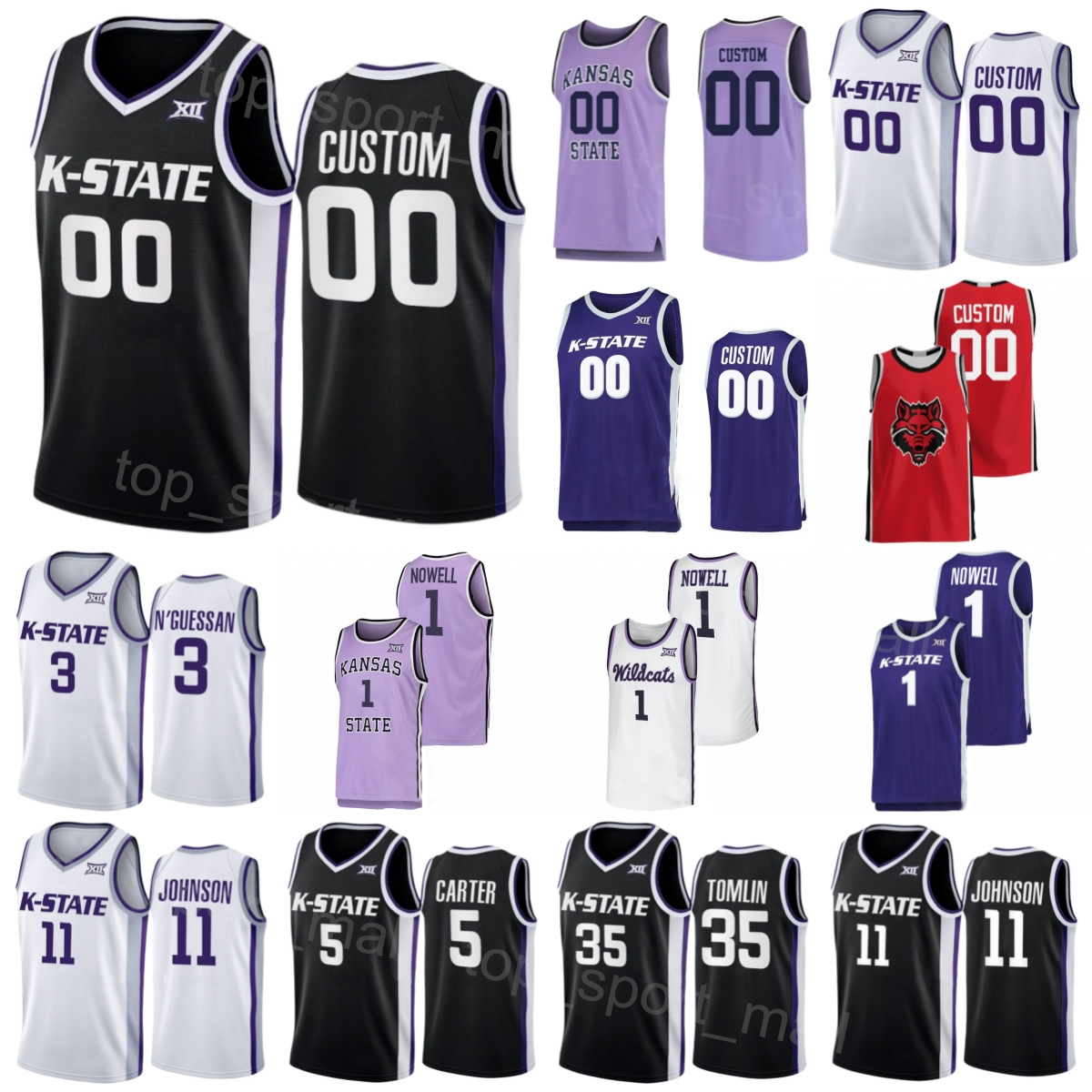 College Basketball Kansas State Wildcats Jersey 11 Keyontae Johnson 1 Markquis Nowell 35 NaeQwan Tomlin 13 Desi Sills 3 David NGuessan 5 Cam Carter University NCAA, Purple
College Basketball Kansas State Wildcats Jersey 11 Keyontae Johnson 1 Markquis Nowell 35 NaeQwan Tomlin 13 Desi Sills 3 David NGuessan 5 Cam Carter University NCAA, Purple
