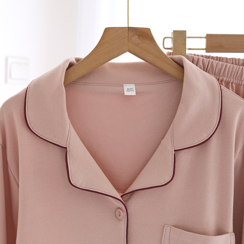 Women's Sleepwear Winter 2 Piece Couple Pajamas Set Long Sleeve Trouser Home Wear Pajamas Pure Cotton Sleepwear For Women Female Home Service 230