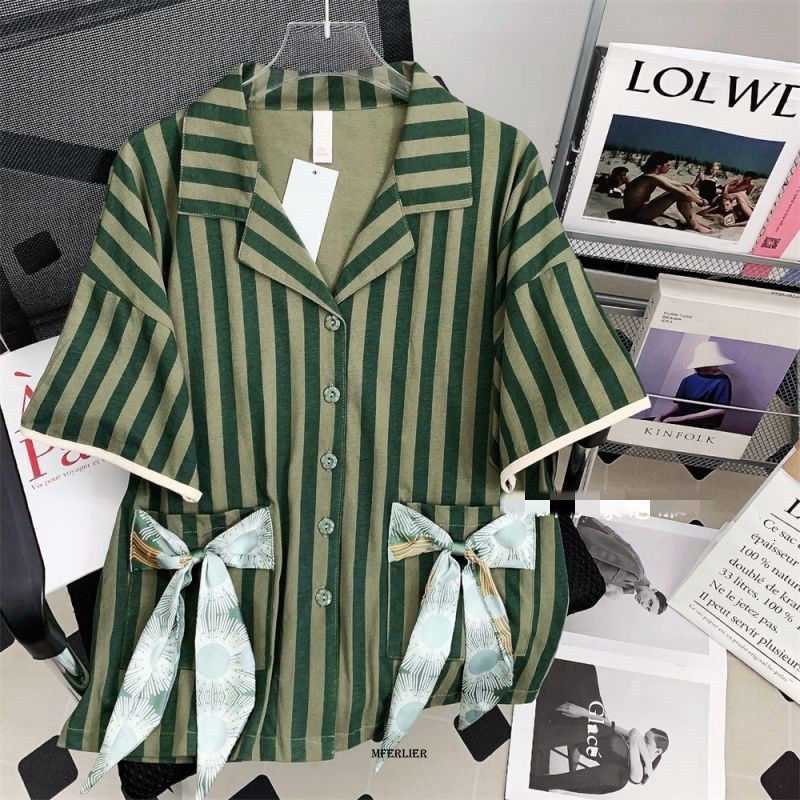 Women's Sleepwear Large Size 6XL 150KG Summer Women Pajamas Turn Down Collar Short Sleeve Tops and Shorts Sweet Sleepwear Pajamas Suit 230321