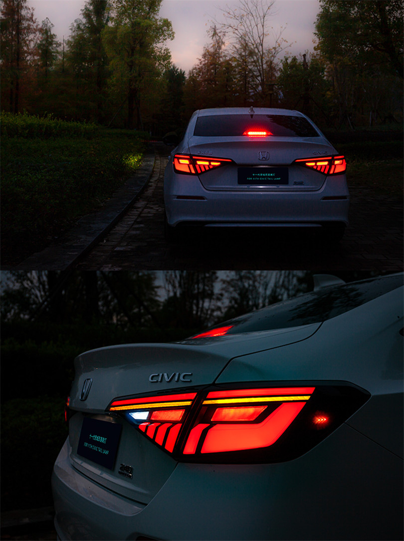 Car Taillights Assembly For Honda Civic X G11 2022-2023 LED Rear Lamp Turn Signal Brake Reversing Lights Stop Lamp