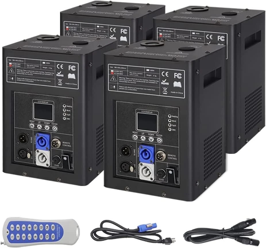 HNZXIB 4Pcs DMX Remote Indoor Fountatin Fireworks for Wedding Christmas Party Stage Show 600W Effects Machine Retail Supplies