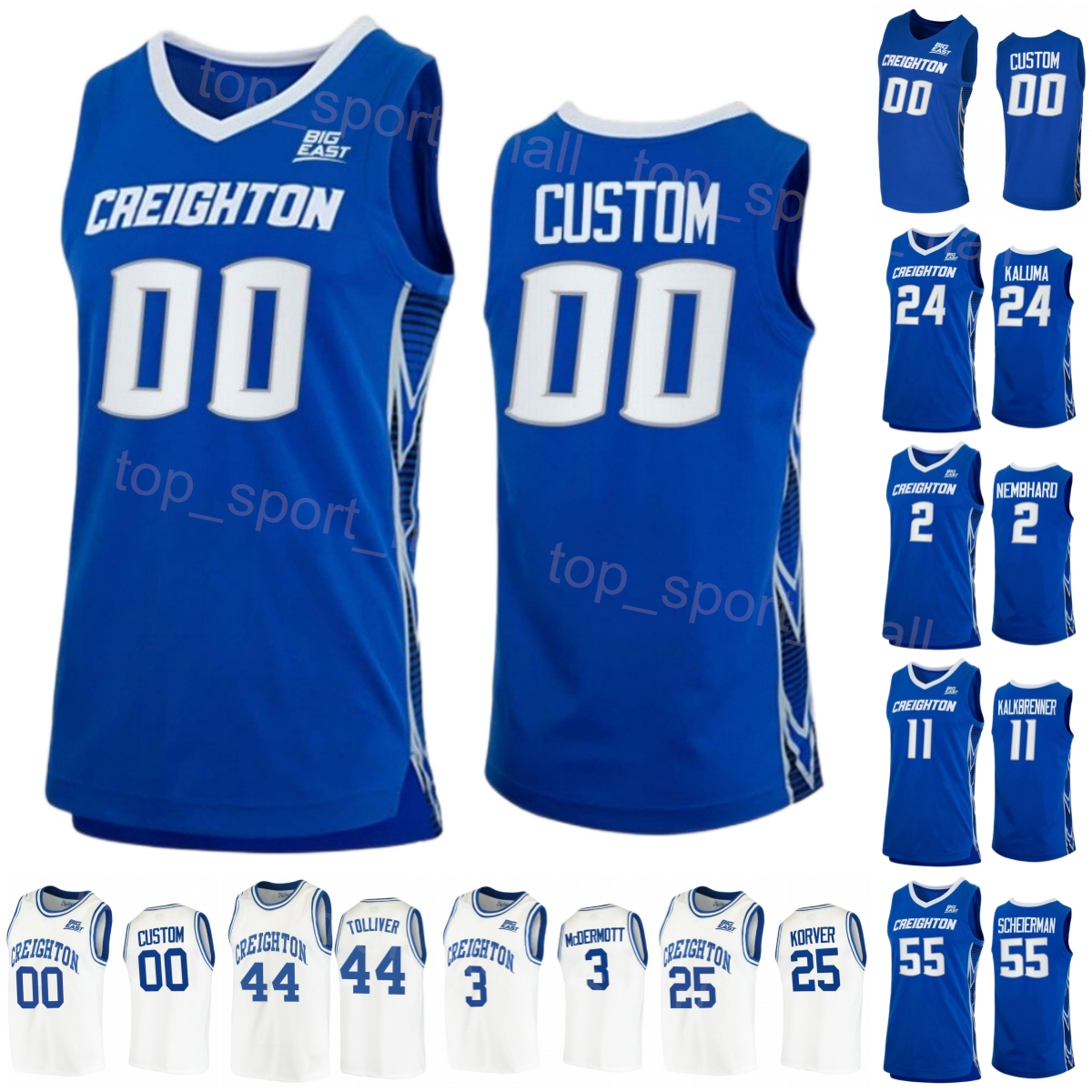 Creighton Bluejays 25 Kyle Korver Jersey College Basketball 0 Marcus Foster 15 MARTIN KRAMPELJ 3 Doug McDermott 35 Paul Silas 44 Anthony Tolliver University NCAA
