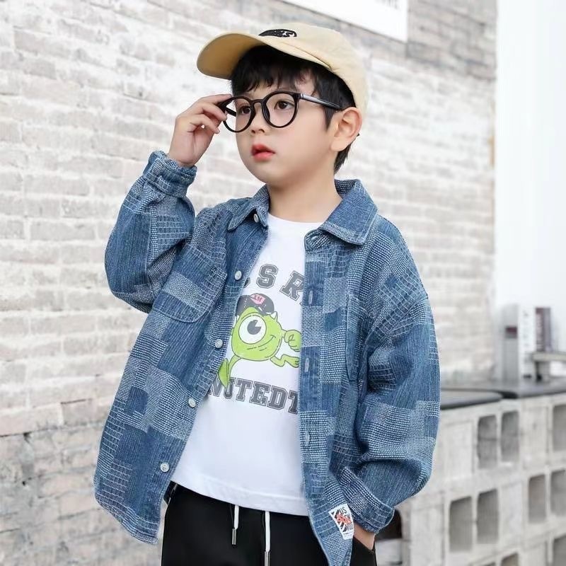 Kids Shirts Children Long Sleve Shirts For Boys Cotton 100% Teenage Full-Sleeved Kids Boy'S Shirts Clothing For 110-160cm Wear In School 230321