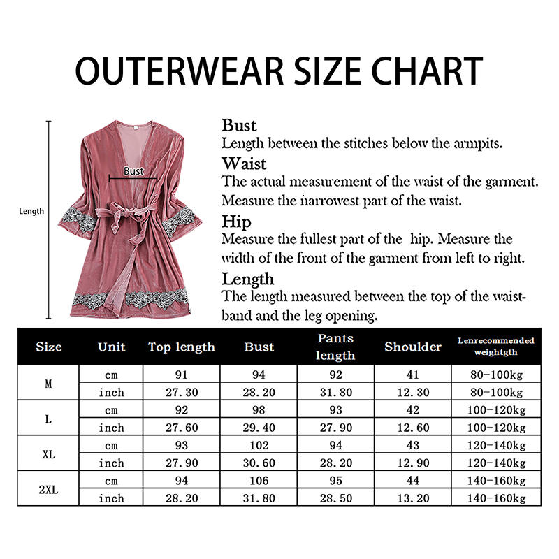 Women's Sleepwear Sexy Velour 4PCS Robe Set Autumn Winter Lace Strap Nighty Kimono Gown Women Long Sleeve Sleepwear Casual Home Wear Nightwear 23