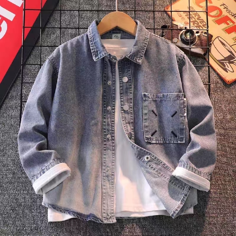 Kids Shirts Casual Denim Shirt for Kids Spring Autumn Turn-down Collar Clothes Teenager Boys Cotton Children Jean Coat 5 6 7 8 9 10Y Blouse 230321, Blue
Kids Shirts Casual Denim Shirt for Kids Spring Autumn Turn-down Collar Clothes Teenager Boys Cotton Children Jean Coat 5 6 7 8 9 10Y Blouse 230321, Blue