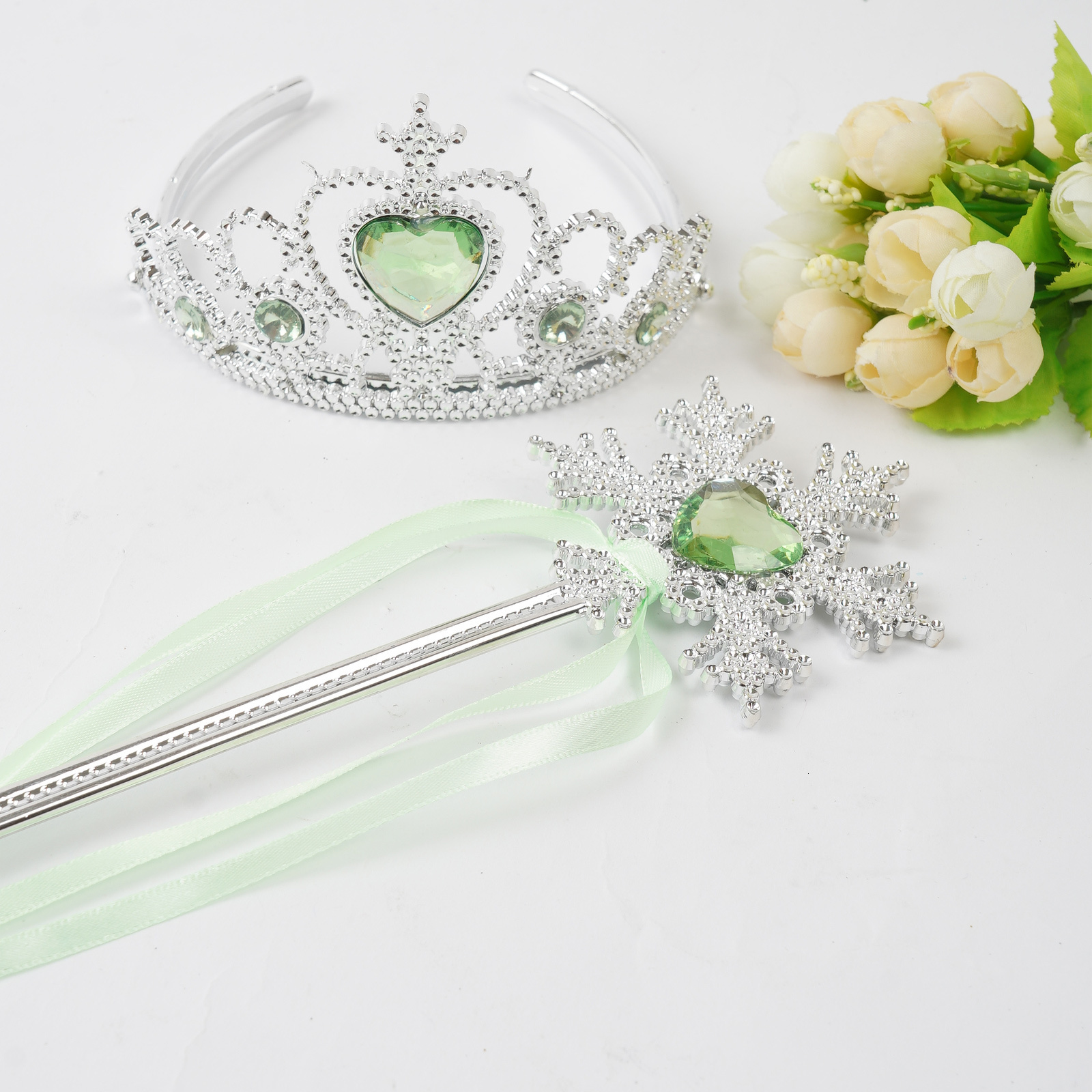Wedding Hair Jewelry Kid Girls Anime Princess Cosplay Costume Hair Combs Crown Magic Wands Fairy Wand Princess Crown Scepter Set with Butterfly Wings 