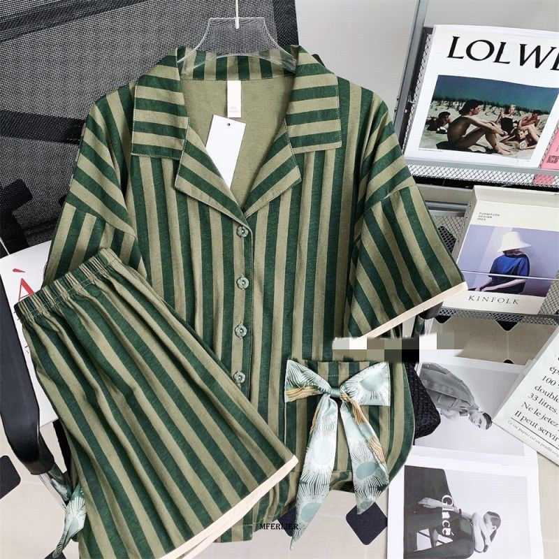 Women's Sleepwear Large Size 6XL 150KG Summer Women Pajamas Turn Down Collar Short Sleeve Tops and Shorts Sweet Sleepwear Pajamas Suit 230321
