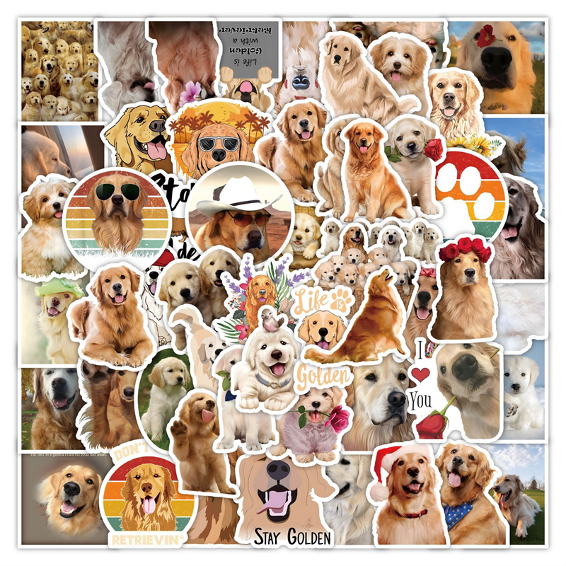 56Pcs Golden Retriever Stickers, Waterproof Vinyl Stickers Decals for Laptop Water Bottle Phone Luggage, Cute Cartoon Dog Stickers Pack W-1613, Multi colors
56Pcs Golden Retriever Stickers, Waterproof Vinyl Stickers Decals for Laptop Water Bottle Phone Luggage, Cute Cartoon Dog Stickers Pack W-1613, Multi colors