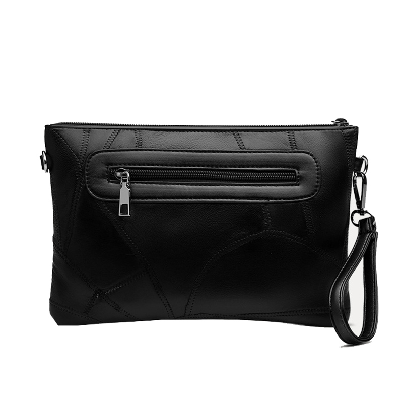 Evening Bags Soft lambskin Sheepskin Leather women clutch bag Women woven envelope shoulder mobile phone female fashion hand 230320