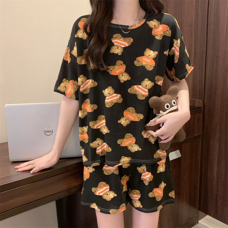 Women's Sleepwear Small Fresh Cotton Pajamas Female Summer Korean Version Sweet Princess Style Pajamas Fairy Home Service Thin Section Sleep Tops