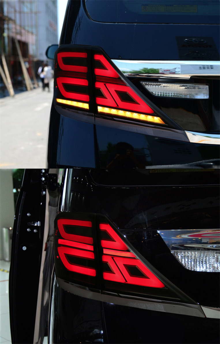 For Toyota Alphard 2007-2014 Tail Lamp LED Fog Lights Day Running Light DRL Tuning Car Accessories Tail Lights