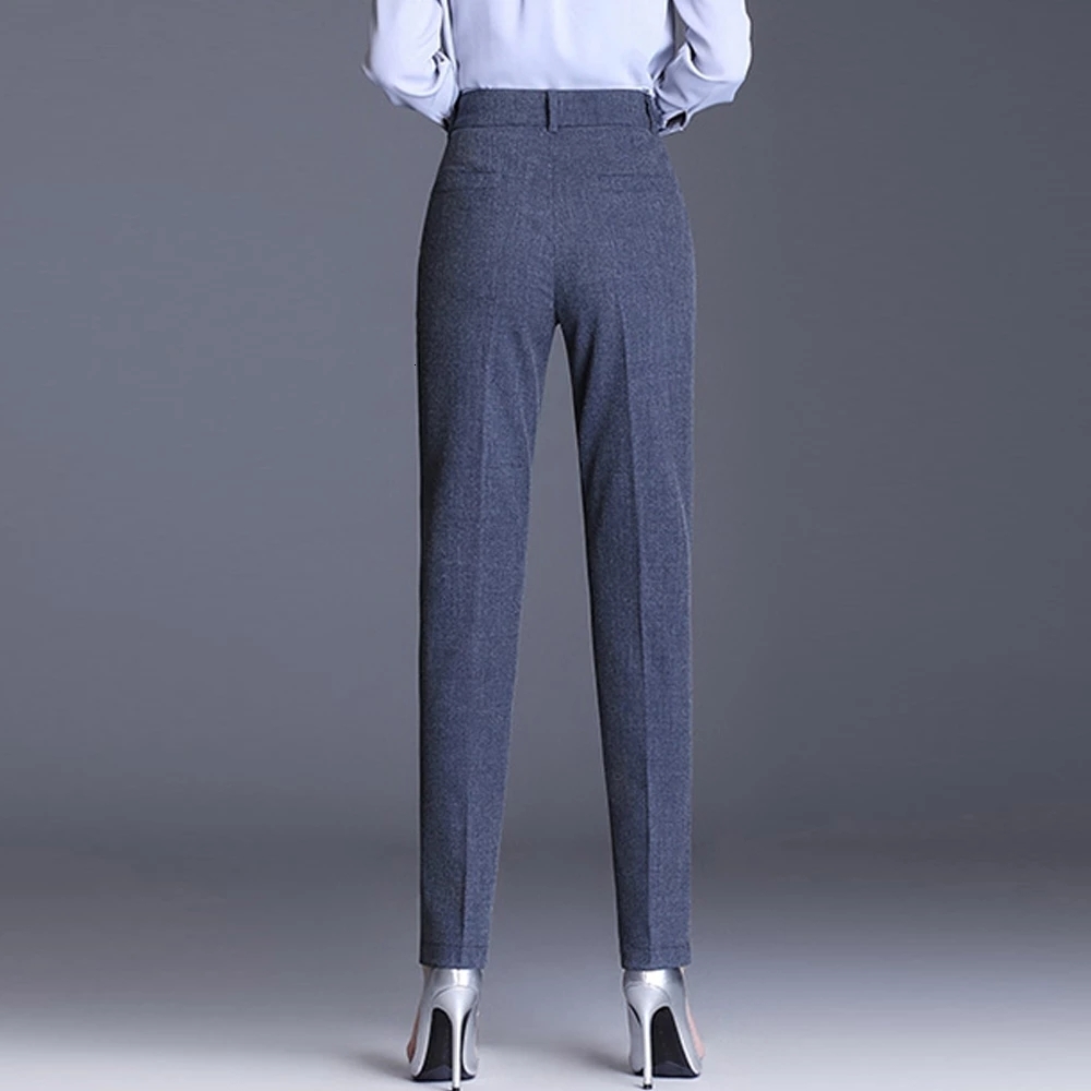 Women's Pants Capris High Waist Women's Pants Black Work Wear Office Straight Pants Female Gray Casual Pants Trousers High Quality 230321