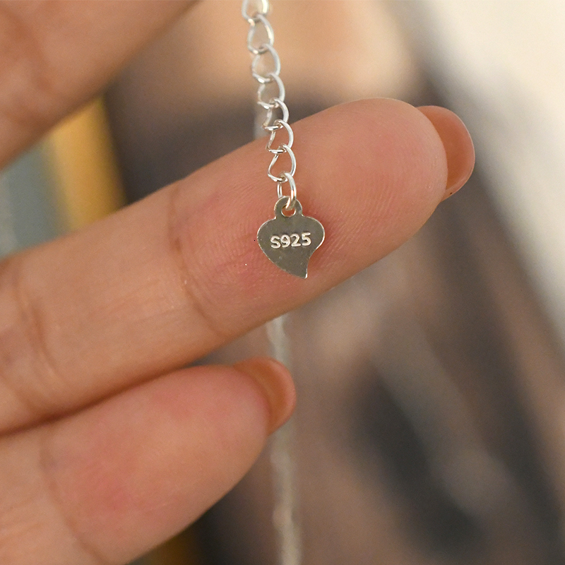 Beaded Necklaces ASHIQI Natural Freshwater Pearl 925 Sterling Silver Chain Necklace for Women Multilayer Jewelry 230320