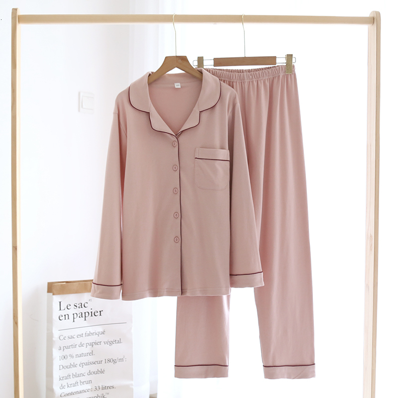 Women's Sleepwear Winter 2 Piece Couple Pajamas Set Long Sleeve Trouser Home Wear Pajamas Pure Cotton Sleepwear For Women Female Home Service 230