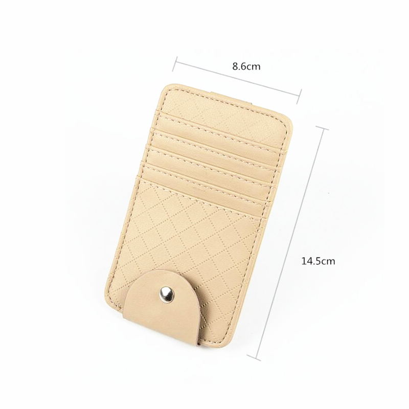 New Car Leather Sunshade Glasses Frame Ticket Organizer Wallet Credit Card Holder Car Interior Accessories
