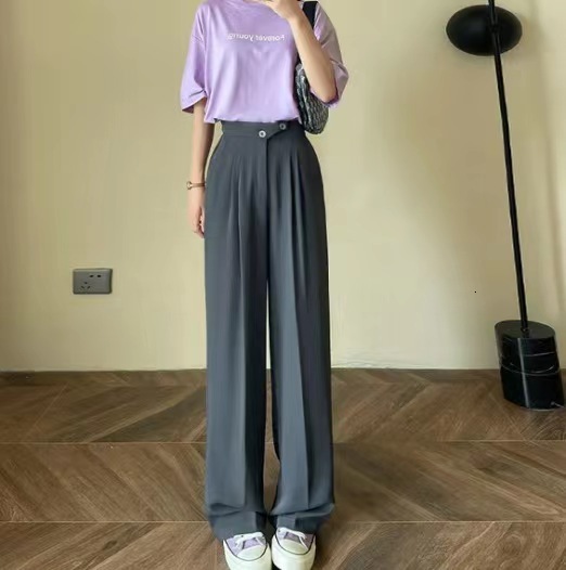 Women's Pants Capris Wide Leg Pants Women Casual Simple Basic Trousers Pantalones De Mujer Korean Ins Trendy Streetwear Harajuku Long Pants 23032