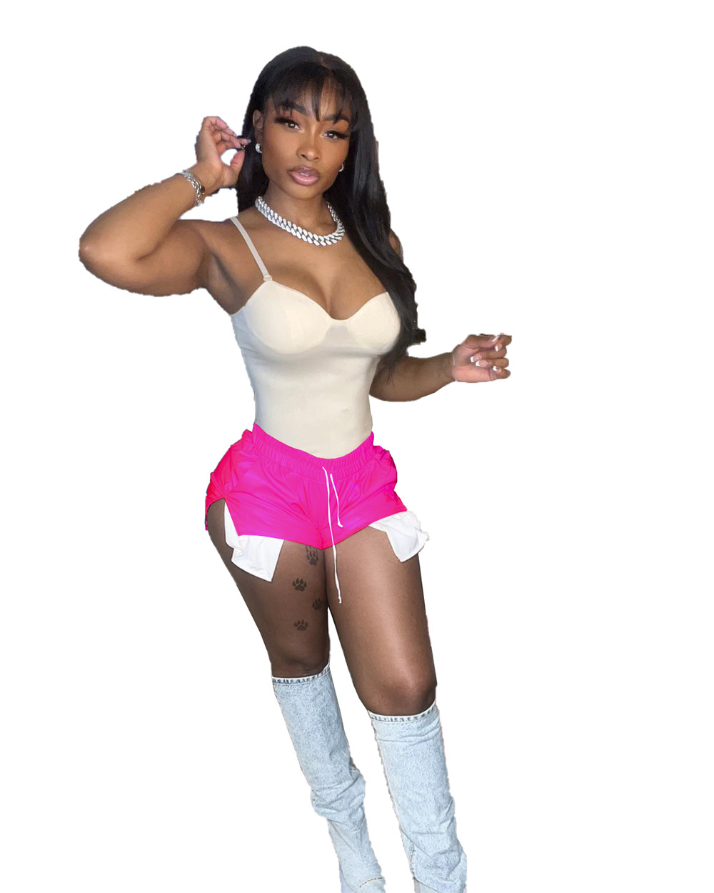 2023 Designer Leather Shorts Summer Women Casual PU Shorts Faux Leather High Waisted Shorts with Pockets Fashion Y2k Short Pants Wholesale items bulk 