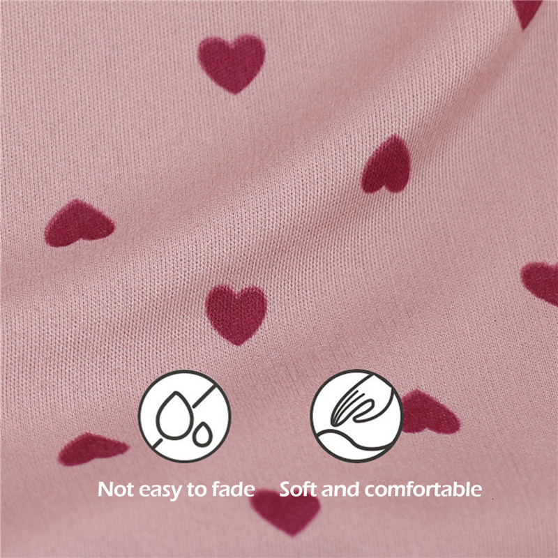 Women's Sleepwear Spring Lady Pajamas Set Heart Printed Soft Cotton Lounge Set Turn-Down Collar Long-Sleeve Trousers Sleepwear Household Wear 230