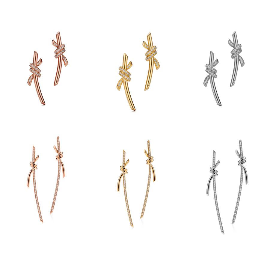 Tiff Knot Stud Earrings Designer For Women Classic Brand Hot Selling with diamond 18K gold and rose gold Earring With logo 925 Sterling Silver Luxury Jewelry
Tiff Knot Stud Earrings Designer For Women Classic Brand Hot Selling with diamond 18K gold and rose gold Earring With logo 925 Sterling Silver Luxury Jewelry