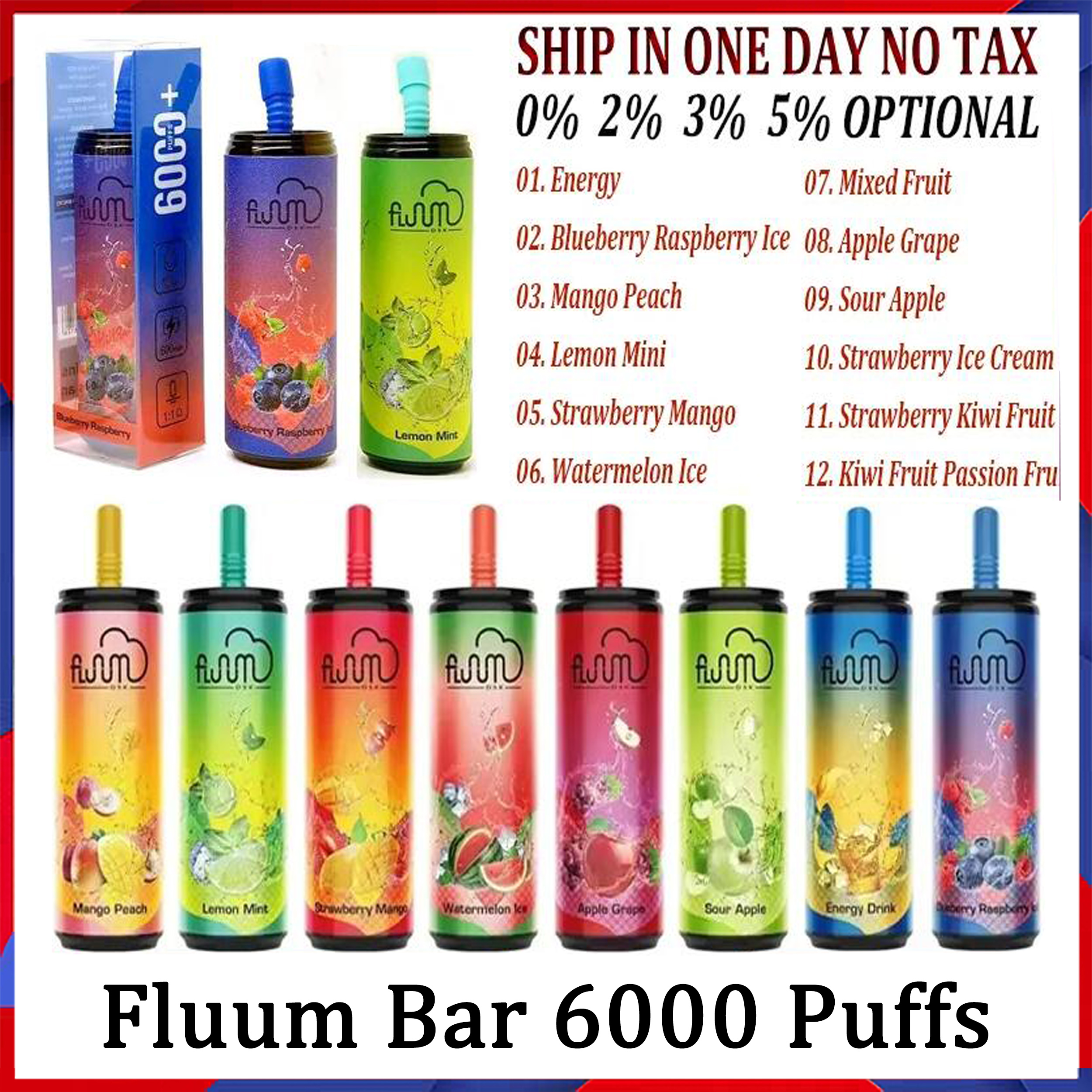 Authentic Fluum Bar 6000 Puffs Disposable E Cigarettes Vape Pen 15Ml Pre-Filled Mesh Coil Pods Cartridge 600Mah Rechargeable Battery Vaporizer 6000 Puff
Authentic Fluum Bar 6000 Puffs Disposable E Cigarettes Vape Pen 15Ml Pre-Filled Mesh Coil Pods Cartridge 600Mah Rechargeable Battery Vaporizer 6000 Puff