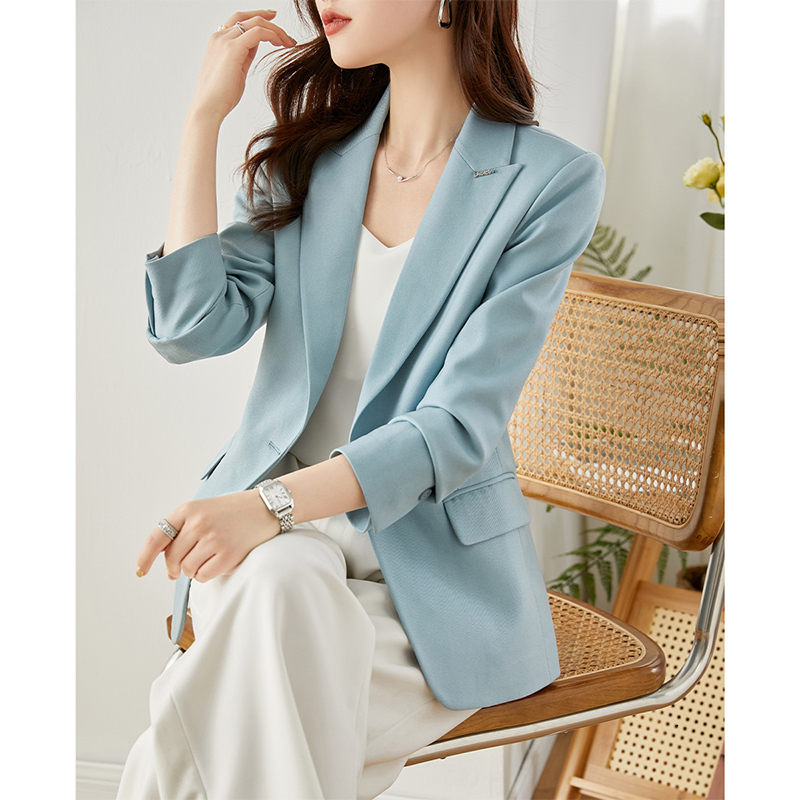 Women's Suits Blazers Vimly 2023 Spring Jacket for Women Office Ladies Elegant Stylish Suit Long Sleeve Notched Collar Coat In Outerwears 230321