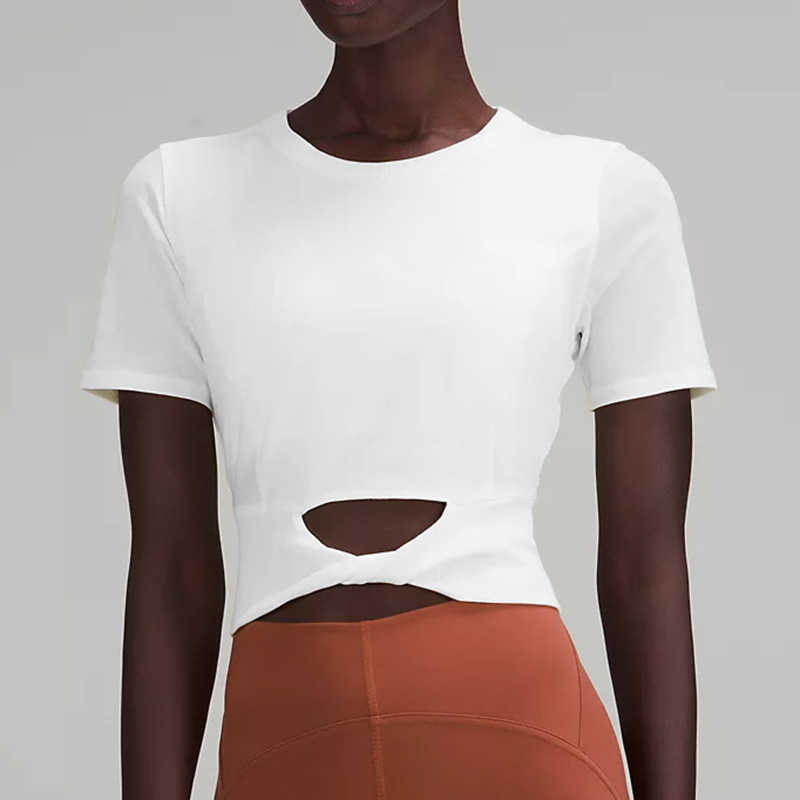 LU-056 Yoga Dress Cropped Women's Tops Cotton T-Shirt Ribbed Short Modal Short Sleeve Shirt Breathable Tight Sports Gym Clothes, White
LU-056 Yoga Dress Cropped Women's Tops Cotton T-Shirt Ribbed Short Modal Short Sleeve Shirt Breathable Tight Sports Gym Clothes, White