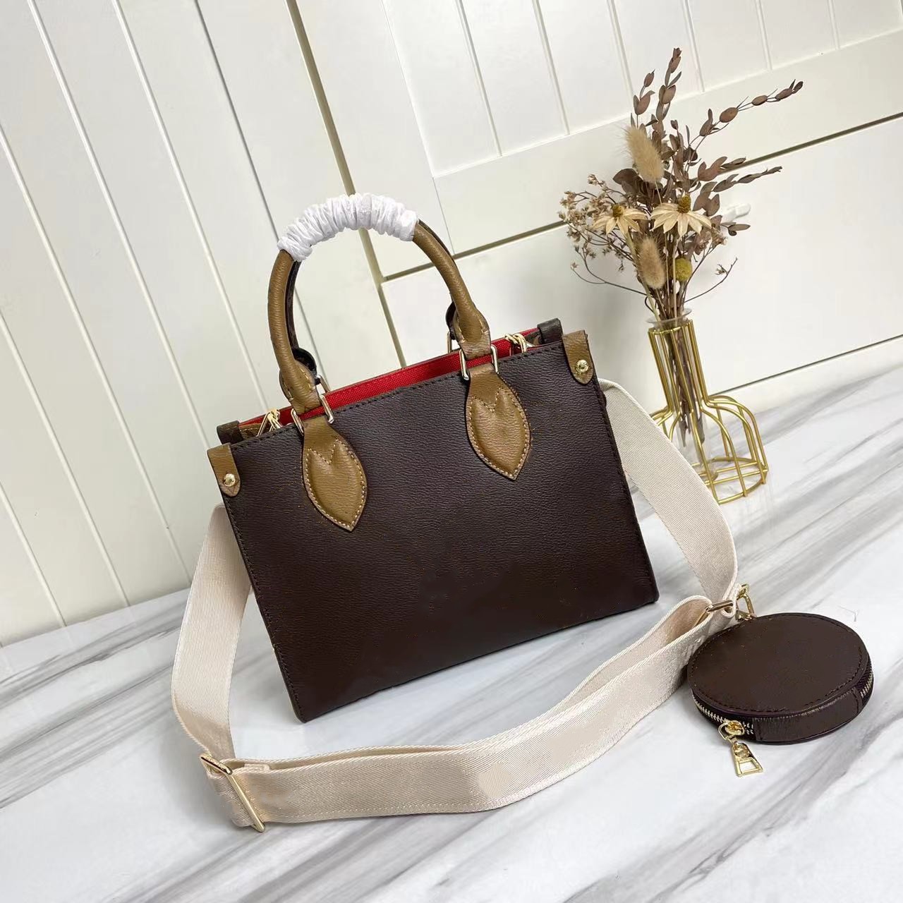 Top Quality Fashion Tote bag Women's handbag design 2-piece shoulder bag zero purse, Brown
Top Quality Fashion Tote bag Women's handbag design 2-piece shoulder bag zero purse, Brown