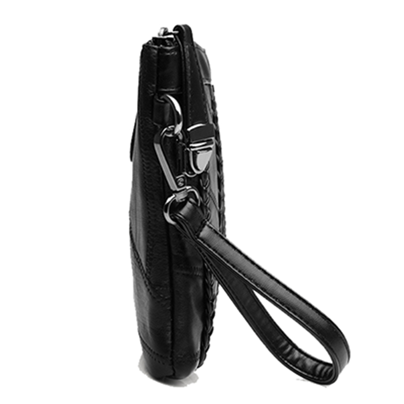 Evening Bags Soft lambskin Sheepskin Leather women clutch bag Women woven envelope shoulder mobile phone female fashion hand 230320