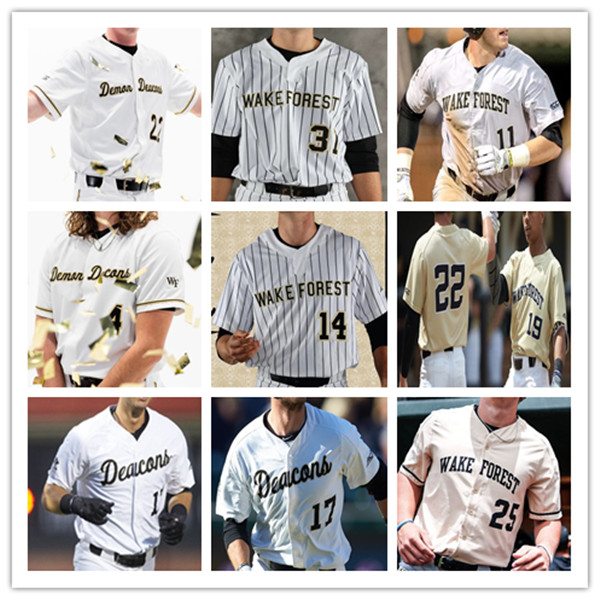 Ncaa College Baseball Jersey Wake Forest WF Seth Keener Cole Roland Josh Hartle Michael Massey Rhett Lowder Tommy Hawke Pierce Bennett Nick Kurtz Brock Wilken Cecere