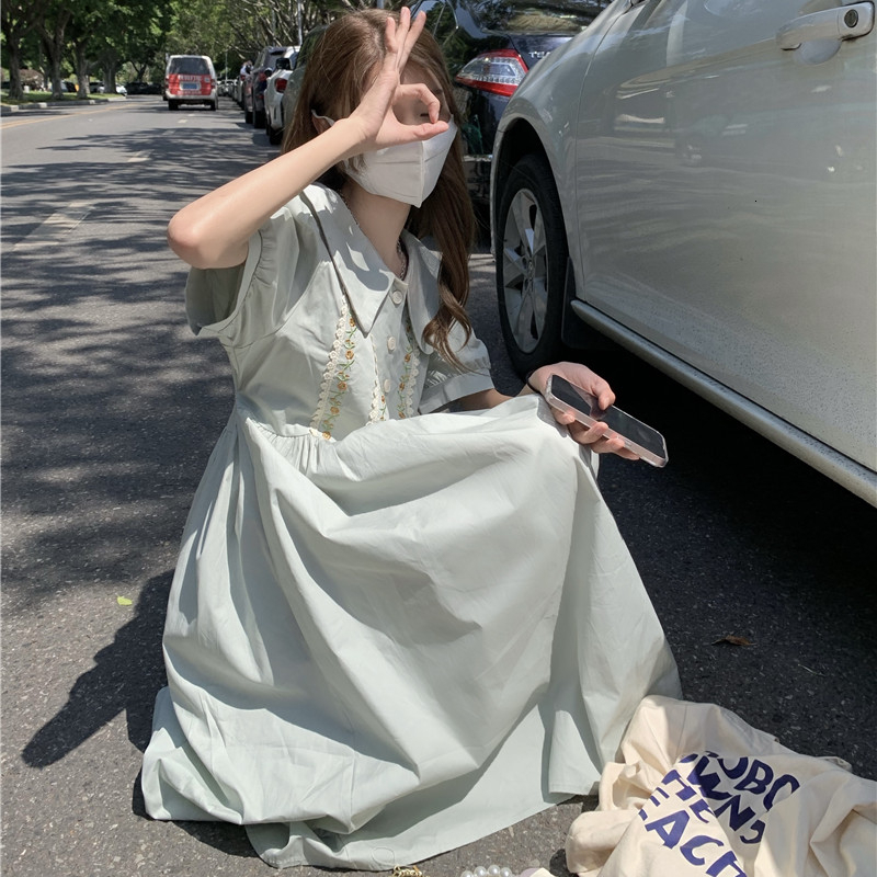 Casual Dresses Dresses Women Fashion Preppy Style Casual Summer Holiday All-match Female Vestidos Korean Student Tender Basic Party Wear Daily 230321