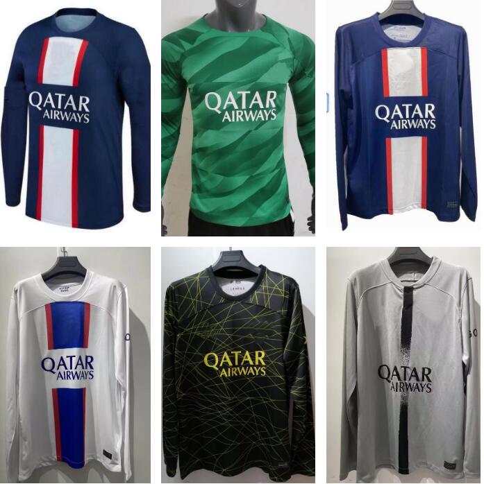 22 23 MESSIs MBAPPE Long sleeve soccer Jerseys 2022 2023 SERGIO RAMOS R.SANCHES VITINHA VERRATTI HAKIMI KIMPEMBE N.MENDES DONNARUMMA goalkeeper football shirt PSgS
22 23 MESSIs MBAPPE Long sleeve soccer Jerseys 2022 2023 SERGIO RAMOS R.SANCHES VITINHA VERRATTI HAKIMI KIMPEMBE N.MENDES DONNARUMMA goalkeeper football shirt PSgS
