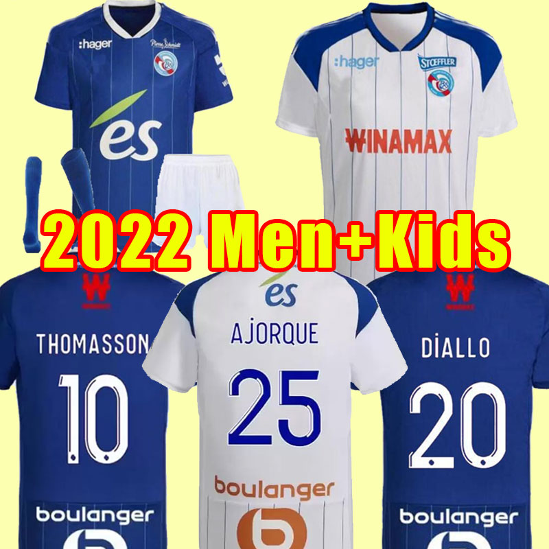 22 23 RC Strasbourg Alsace soccer jerseys maillot de foot home blue 2022 2023 AHOLOU THOMASSON LiEnard Diallo DJIKU AJORQUE Gameiro football shirts home away third, Away+patch
22 23 RC Strasbourg Alsace soccer jerseys maillot de foot home blue 2022 2023 AHOLOU THOMASSON LiEnard Diallo DJIKU AJORQUE Gameiro football shirts home away third, Away+patch