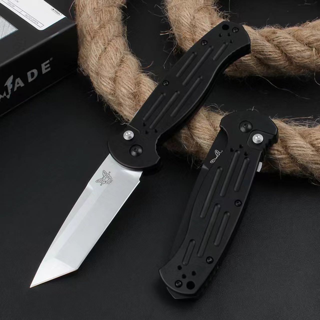 Benchmade 9052 BM 9051 AFO II Automatic Folding Pocket Knife Drop Point /Tanto Blade Camping Pocket Survival Hunting Tools BM 9070 535 15080 3300 4600 9400
Benchmade 9052 BM 9051 AFO II Automatic Folding Pocket Knife Drop Point /Tanto Blade Camping Pocket Survival Hunting Tools BM 9070 535 15080 3300 4600 9400
