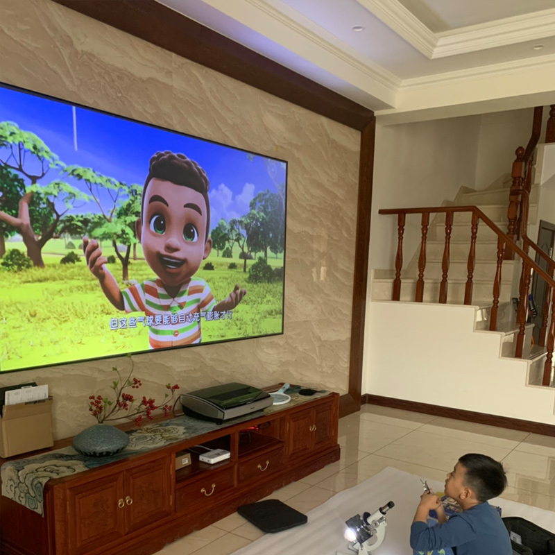 80" -150 inch PET Crystal ALR UST Ultra bezel projection screen for VAVA 4K WEMAX A300 D30 Fengmi T1 4K laser projector