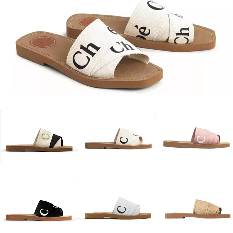Slippers Designer Women Woody Flat Mules Sandals Slides Sail Canvas White Black Women Outdoor Slipper Beach Shoes Size 35-42
Slippers Designer Women Woody Flat Mules Sandals Slides Sail Canvas White Black Women Outdoor Slipper Beach Shoes Size 35-42