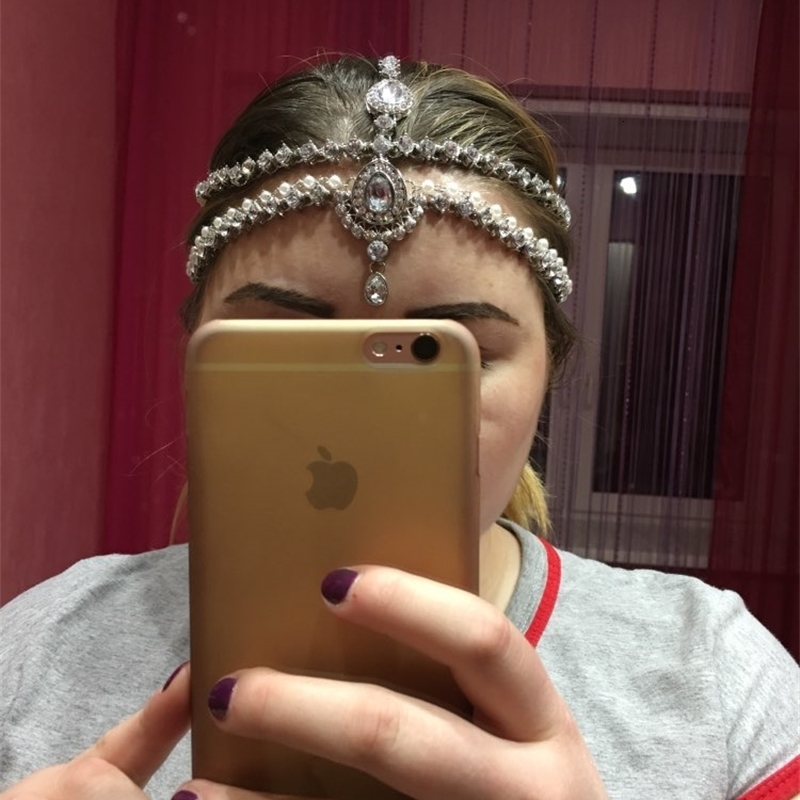 Wedding Hair Jewelry Handmade Kundan Stones Hair Chain Goddess Bridal Wedding Prom Head Chain Head Jewellery 230320