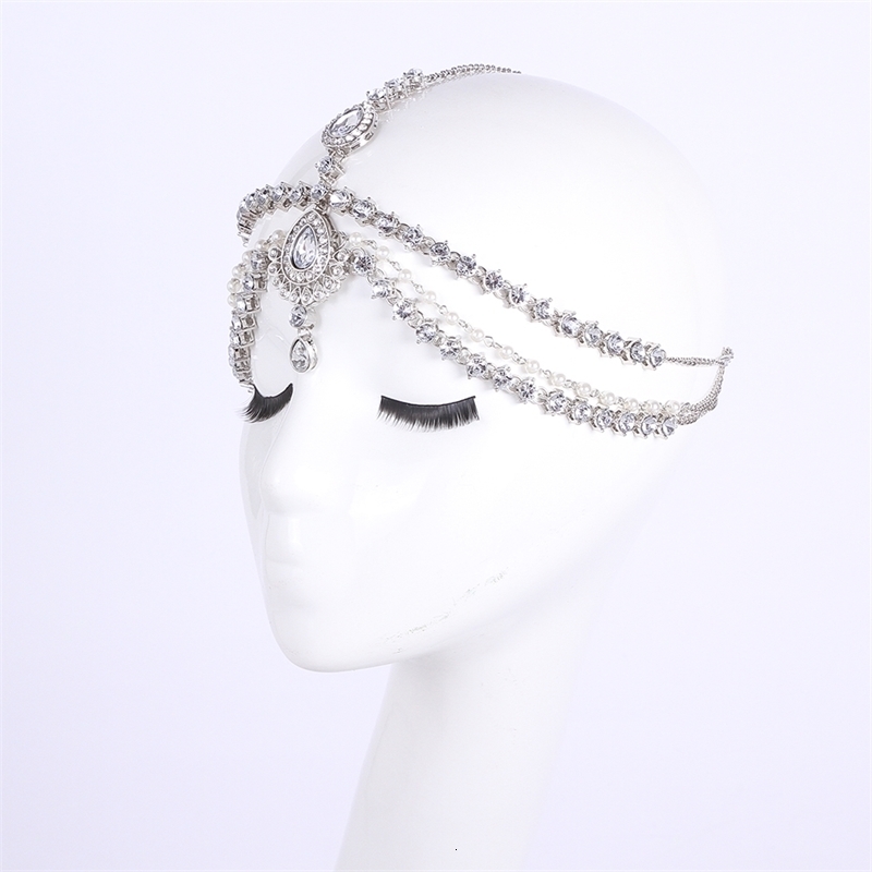 Wedding Hair Jewelry Handmade Kundan Stones Hair Chain Goddess Bridal Wedding Prom Head Chain Head Jewellery 230320