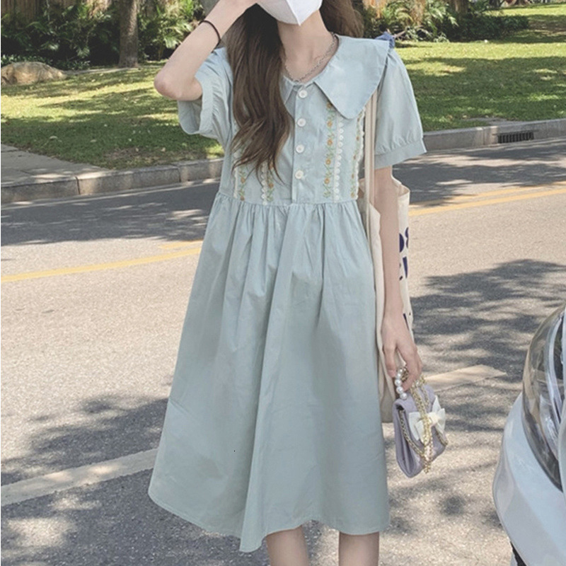 Casual Dresses Dresses Women Fashion Preppy Style Casual Summer Holiday All-match Female Vestidos Korean Student Tender Basic Party Wear Daily 230321