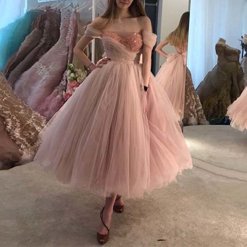 Party Dresses 2023 Sexy Homecoming Off Shoulder Sweetheart With Beading Occasion Evening Tulle Robe De 230320