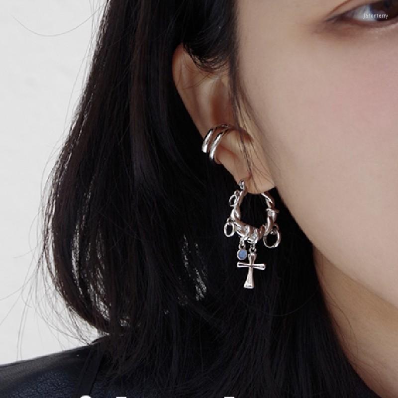 Hoop Earrings Punk Cross Pendant Cool Irregular Metal Ear Hoops Blue Opal Moonstone Dangle Earings Hip Hop Party Jewelry
Hoop Earrings Punk Cross Pendant Cool Irregular Metal Ear Hoops Blue Opal Moonstone Dangle Earings Hip Hop Party Jewelry