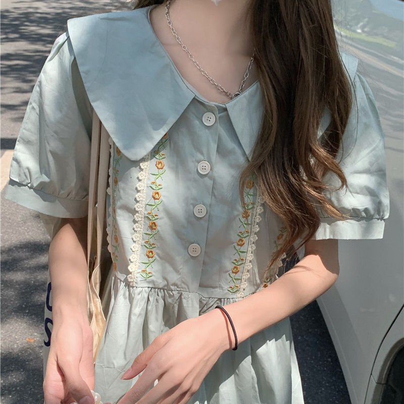 Casual Dresses Dresses Women Fashion Preppy Style Casual Summer Holiday All-match Female Vestidos Korean Student Tender Basic Party Wear Daily 230321